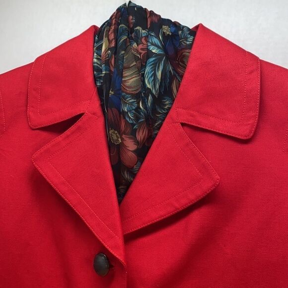 Talbots red jacket tailored raglan sleeve Designed - Picture 3 of 10